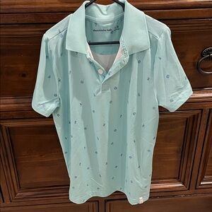 Abercrombie Kids Aqua Polo with Pattern